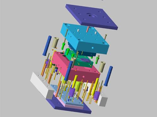 塑膠（jiāo）模具製造雙杆斜頂機構